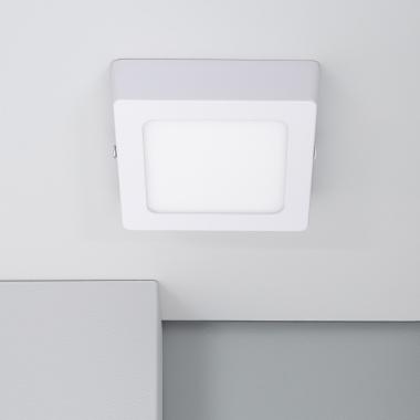 Plafoniera LED 6W Quadrato Alluminio 105x105 mm Slim CCT Selezionabile Galán  SwitchDimm