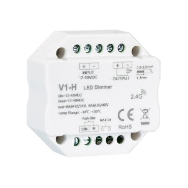 Product Dimmer LED RF 12/48V per Striscia LED Monocolore Compatibile con Pulsante 