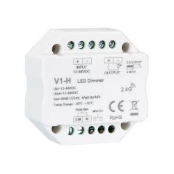 Product LED RF Stmívač 12/48V pro Jednobarevné LED Pásky Kompatibilní s Tlačítkem 