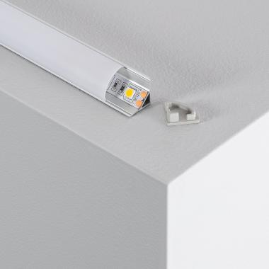 Profilé d'Angle Aluminium Capot Circulaire 2m pour Ruban LED jusqu'à 10mm