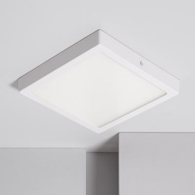 Plafoniera LED 18W Quadrata Superslim (CRI90) Microprismatica CCT Selezionabile (UGR17) 205x205 mm