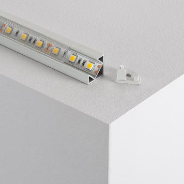 Aluminium Hoekprofiel 1m voor LED strips tot 10 mm