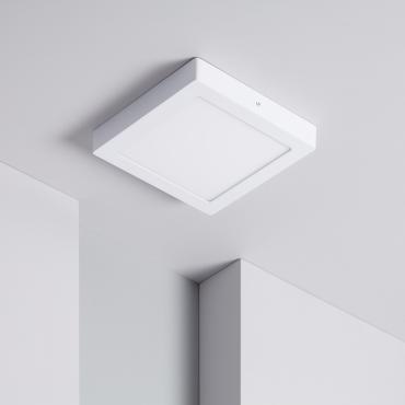 LEDKIA LIGHTING Plafoniera LED Quadrata 18W 225x225mm - Design Argento, Bianco Naturale 4000K, 1480 Lumen, CRI>80, Per Soggiorno E Cucina