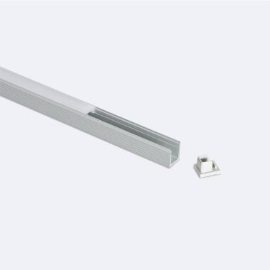 Profil Aluminiowy Natynkowy 2m z Osłoną Przezroczystą do Taśm LED do 6 mm