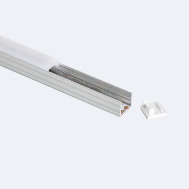 Opbouwprofiel Aluminium 2m voor ledstrips tot 8 mm