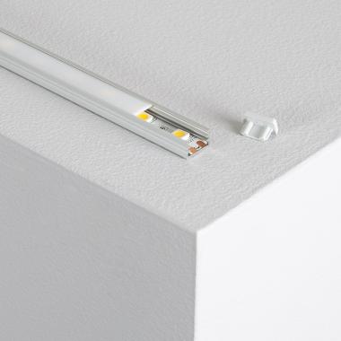 1m Aluminium Surface Profile with Translucent Cover for LED Strips up to 10 mm