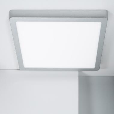 LED-Deckenleuchte 24W Eckig Aluminium 280x280 mm Slim CCT Wählbar Galán SwitchDimm