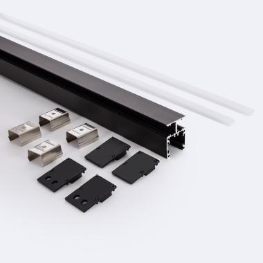 Profil Aluminiowy Powierzchnia Dwustronna 2m Czarny Taśma LED do 10mm