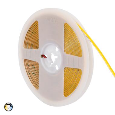 5m 24V DC CCT SMD2022 LED Strip 280 LED/m 1200 lm/m CRI90 10mm Wide Cut at Every 5cm IP20