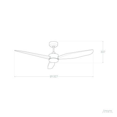 Product of Embat Nickel Wooden Silent Ceiling Fan with DC Motor LEDS-C4 30-8000-81-F9 132.7cm 