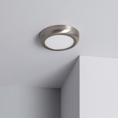 12W Silver Metal Round LED Surface Panel Ø175 mm