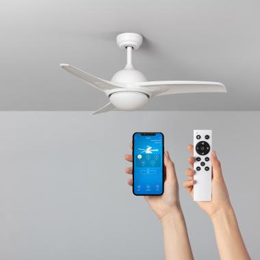 Aran WiFi Silent Ceiling Fan with DC Motor in White 107cm