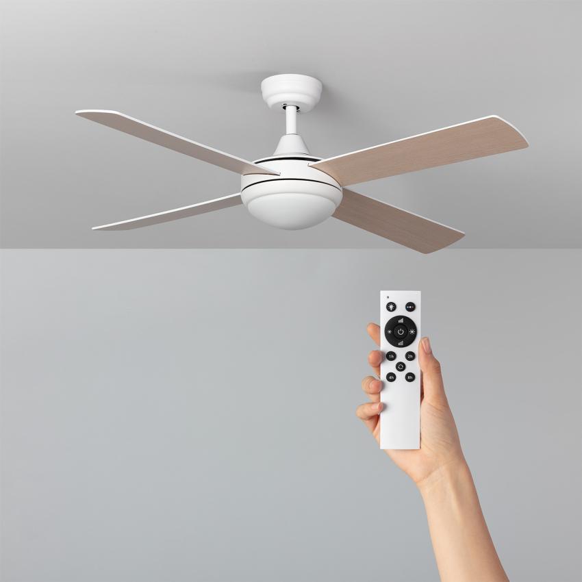 Product of Navy White Wooden WiFi Silent Ceiling Fan with DC Motor 132cm 