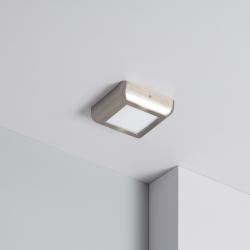 Product Plafoniera LED 6W Quadrata Metallo 120x120 mm Design Argento