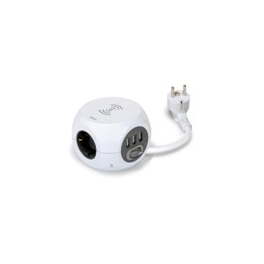 Product 1,4m Prodlužovačka Combiball s Bezdrátovým Nabíjením 3 x Zásuvka typu F Schuko + 3 USB-A SIMON BM516302