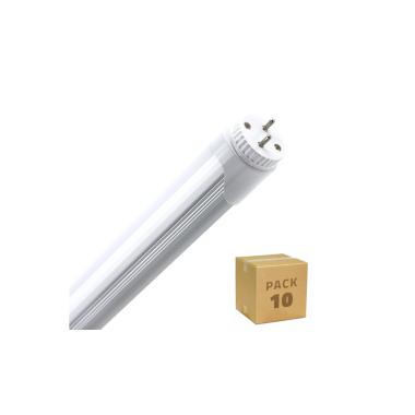 Product Lot de 10 Tubes LED 60cm T8 9W 120lm/W Aluminium Connexion Latérale Blanc Neutre