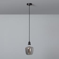 Product Braided Textile Cable Pendant Lamp Holder with Black Lampholder 