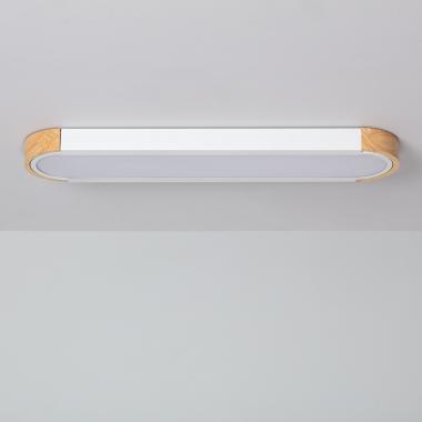 Přisazené Stropní LED Svítidlo 18W Dari Lang ze Dřeva a Kovu 140x650mm CCT dle Výběru