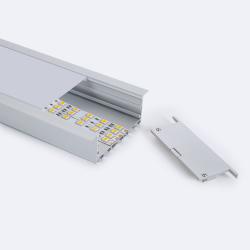 Product 2m Large Aluminium Recessed Profile for LED Strips up to 60 mm