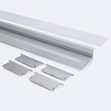 Product van Inbouwprofiel  Aluminium Groot formaat 2m voor LED strips tot 60mm