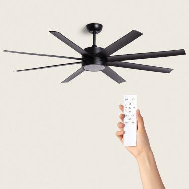 Hildra Silent Ceiling Fan with DC Motor in Black 157cm