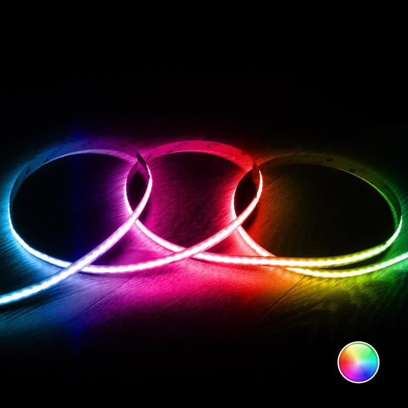 Product of 5m 24V DC RGB COB LED Strip 420LED/m CRI90 10mm Wide Cut at Every 5cm IP20 