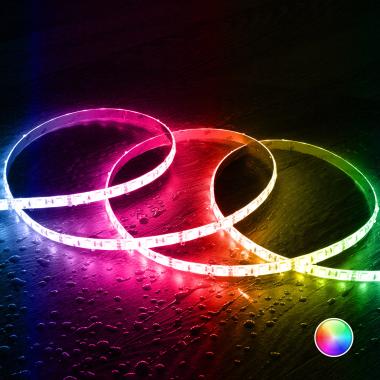 Product of 5m 12V DC SMD5050 RGB LED Strip 60LED/m 10mm Wide Cut at Every 10cm IP65