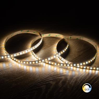 5m 24V DC SMD2835 CCT LED Strip 60LED/m 10mm Wide Cut at Every 5cm IP20