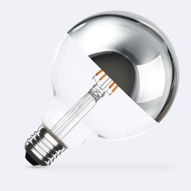 6W E27 G125 Chrome Reflect Filament LED Bulb 600lm