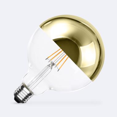 LED Filamentní Žárovka E27 8W 800 lm G125 Gold Reflect