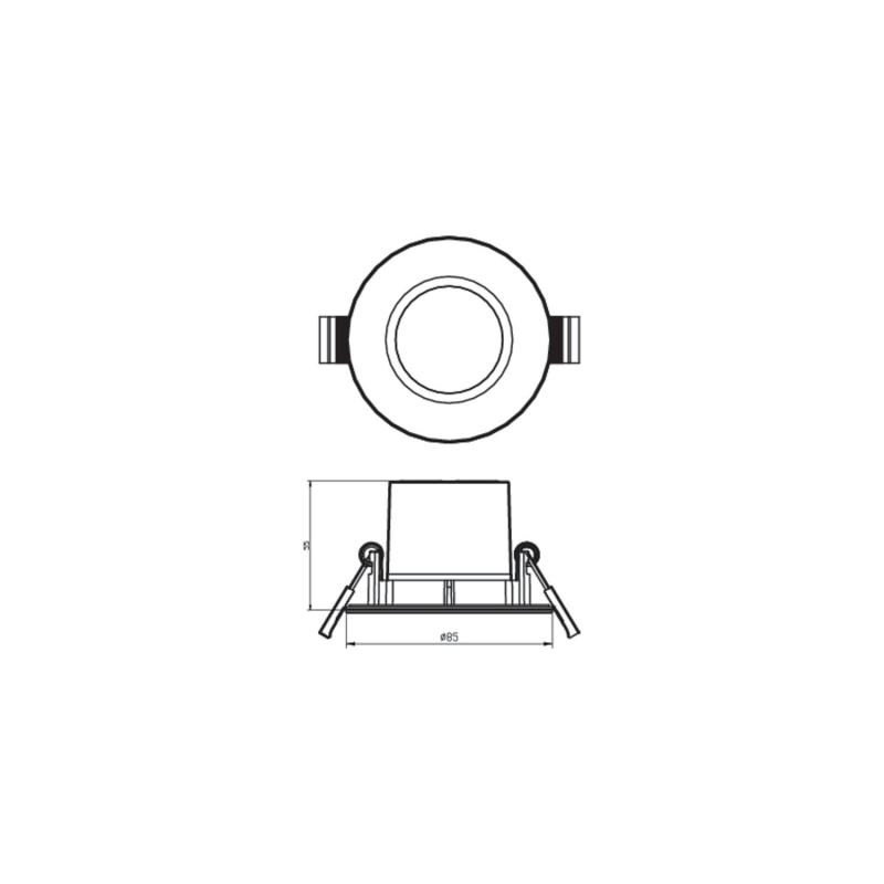 Prodotto da Downlight LED Regolabile 5W PHILIPS Dive Foro Ø70mm