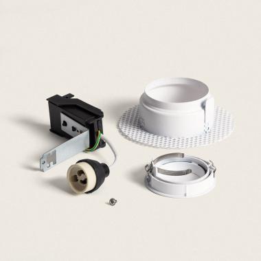 Produit de Collerette Downlight Intégration Plâtre/Placo Ronde pour Ampoule LED GU10 Coupe Ø80 mm Trimless