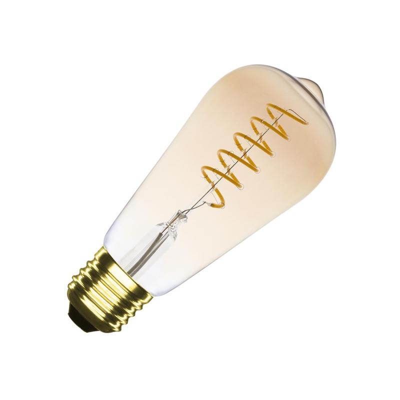Product van LED Lamp Filament E27 4W 200 lm  Dimbaar ST64 Espiral Gold    