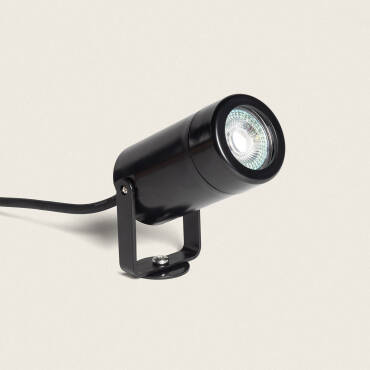 LED-Außenstrahler mit Erdspieß Leaf für Glühbirnen GU10 - Schwarz