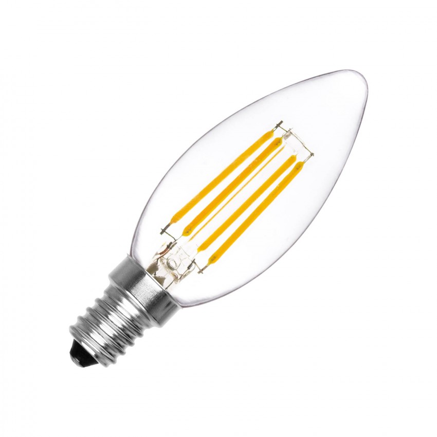 LED-Glühbirne E14 Filament C35 Kerze 4W