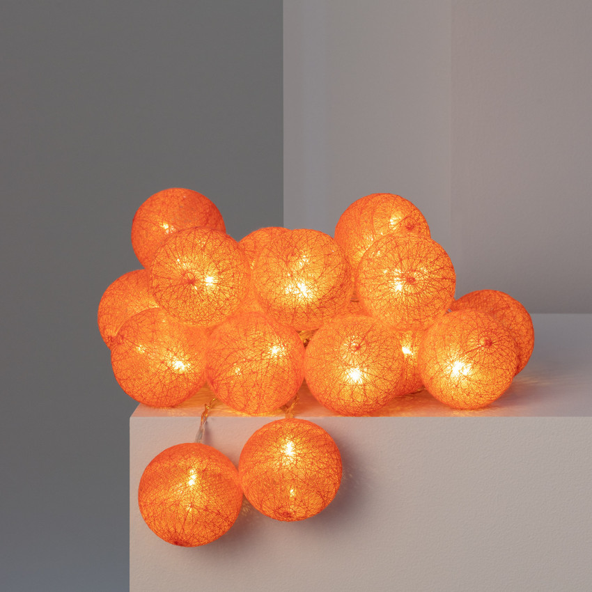 LED Girlande 20 Kugel Schwarz