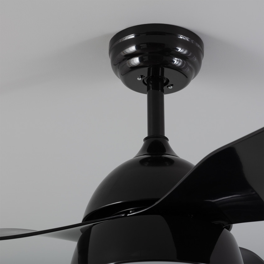 Ventilador de Techo LED Smart Vintage Tº de Color Seleccionable 20W Negro