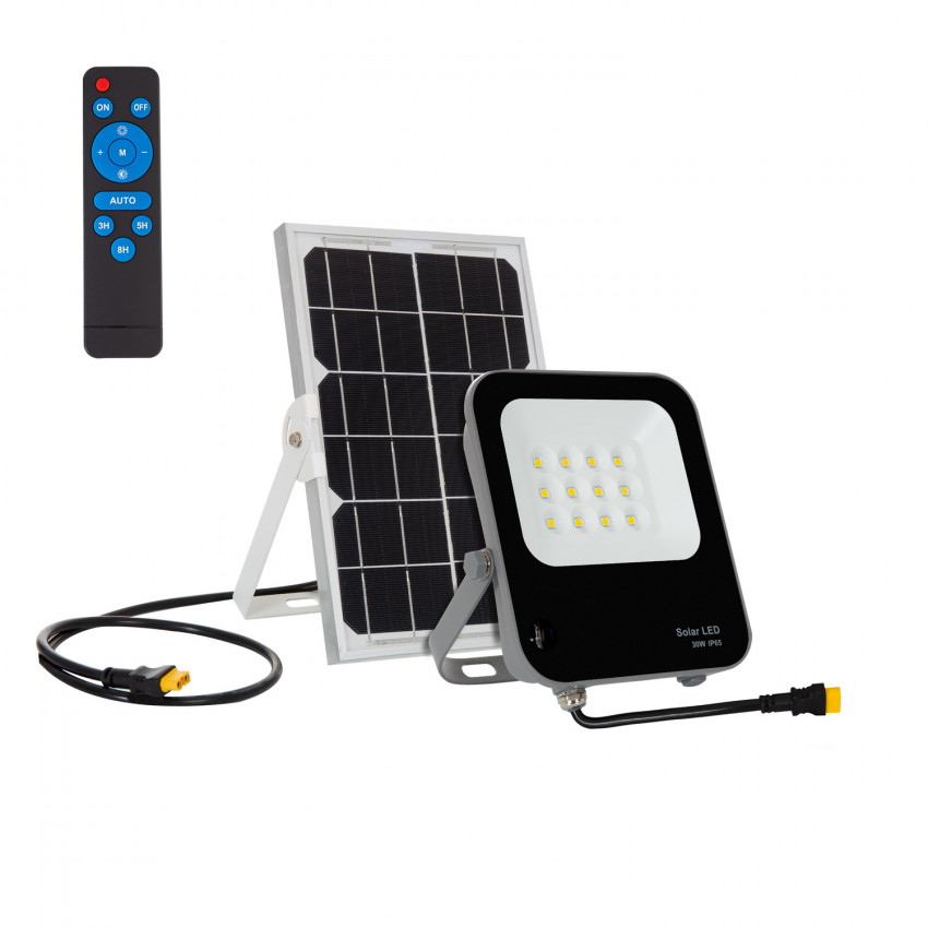 LED-Flutlichtstrahler Solar 30W 170lm/W IP65 mit Fernbedienung