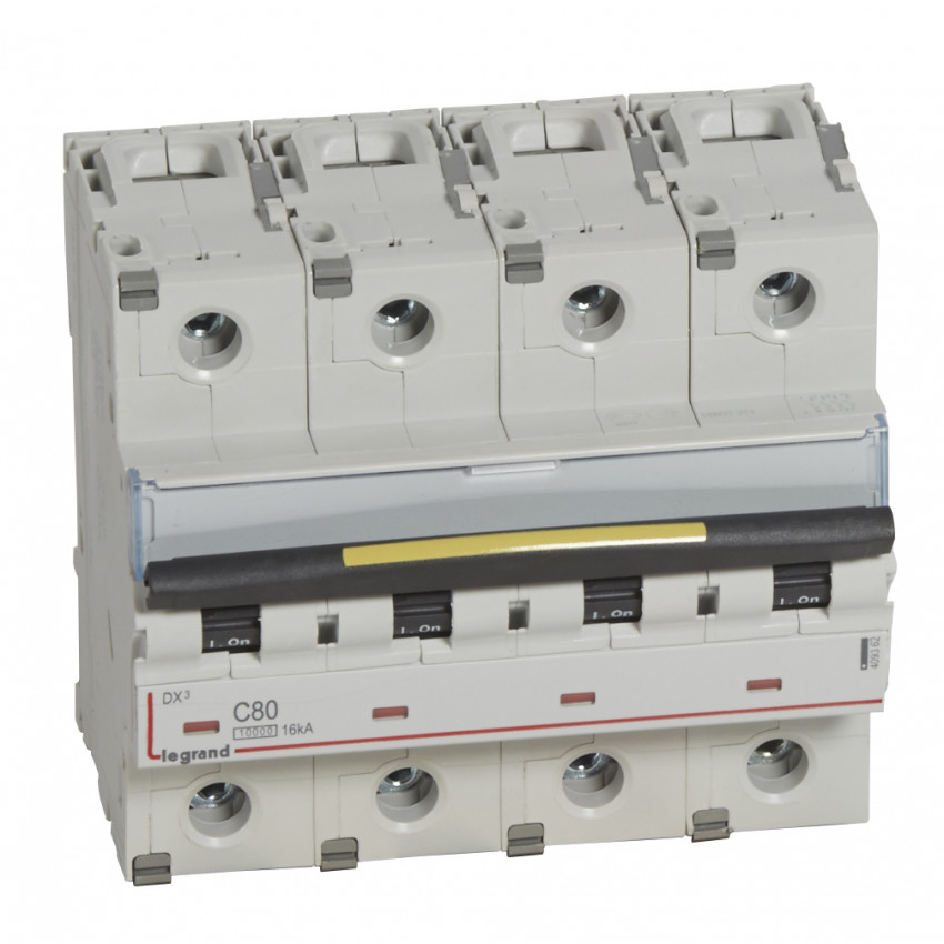 Magnetothermischer Sichersungsschalter Industriell 4P 80-125A 10/16kA C-Kurve LEGRAND DX³ 409362
