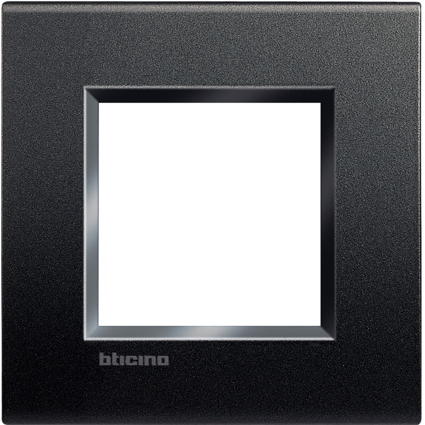 Placa Cuadrada 2 Módulos BTicino Living Light LNA4802BI
