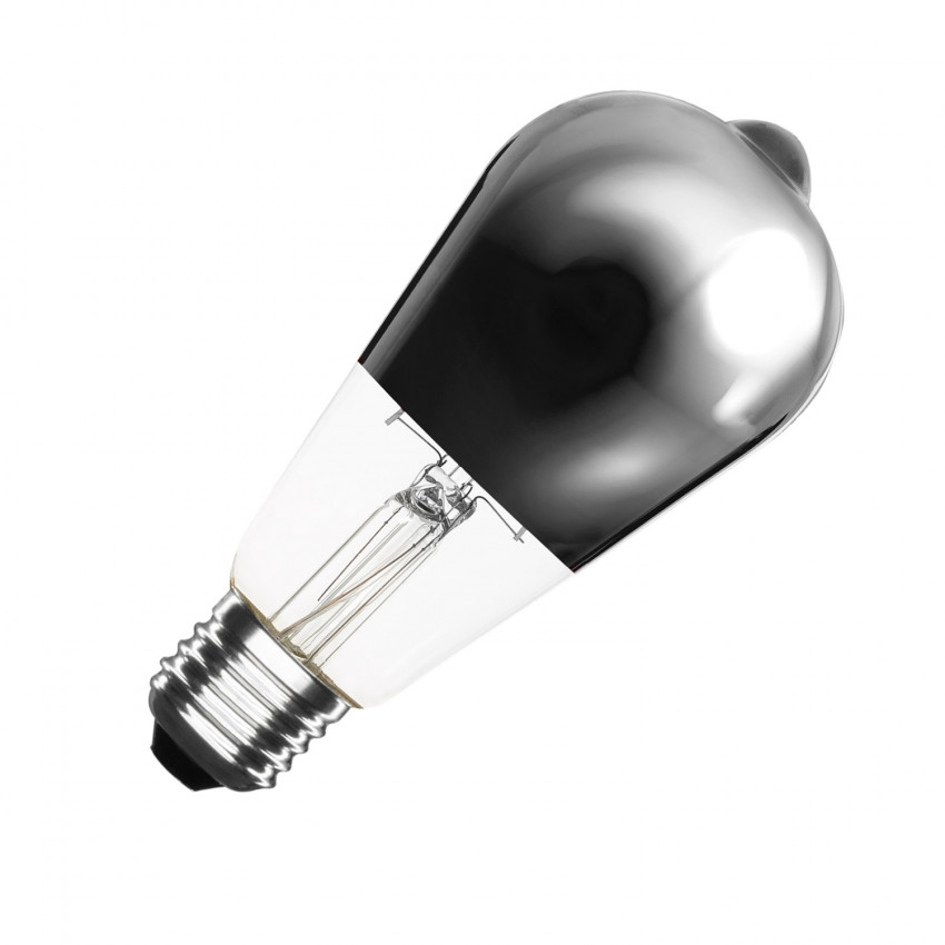 LED-Glühbirne E27 Filament  Dimmbar 7.5W ST64 Chrom Reflect Big Lemon  