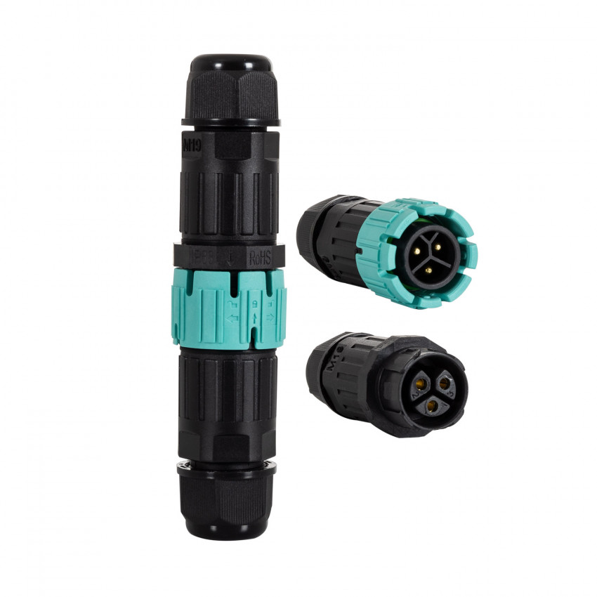 Kabelverbinder Wasserdicht Buchse Männlich Weiblich 3-Pin 0,5-2,5mm² IP68