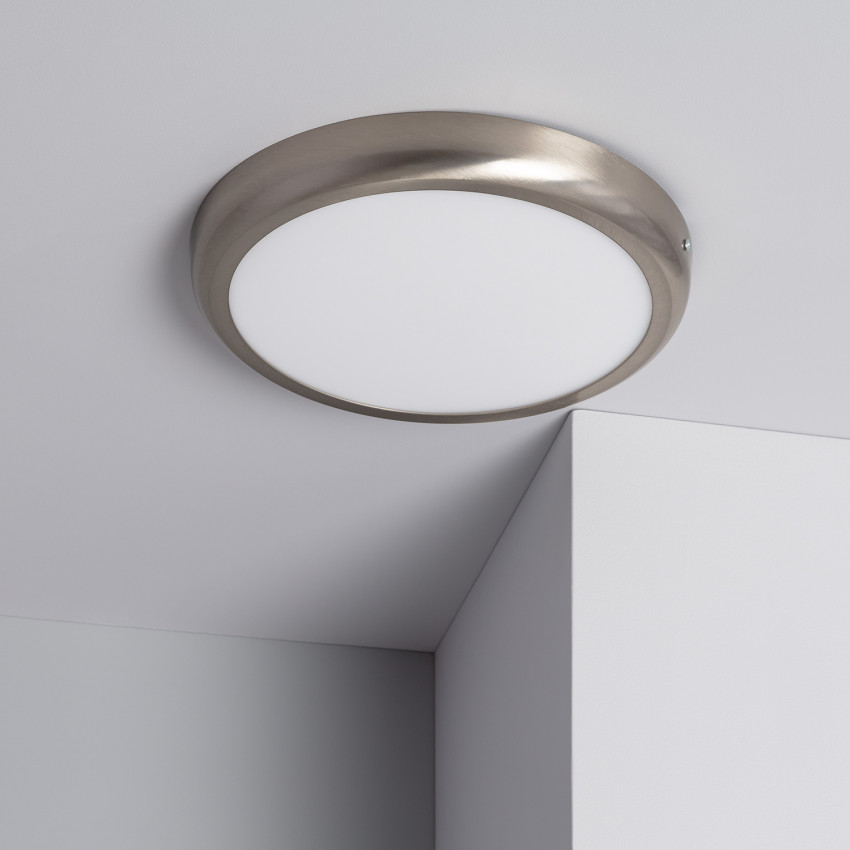 LED Deckenleuchte 24W Rund Design Silber Ø300 mm