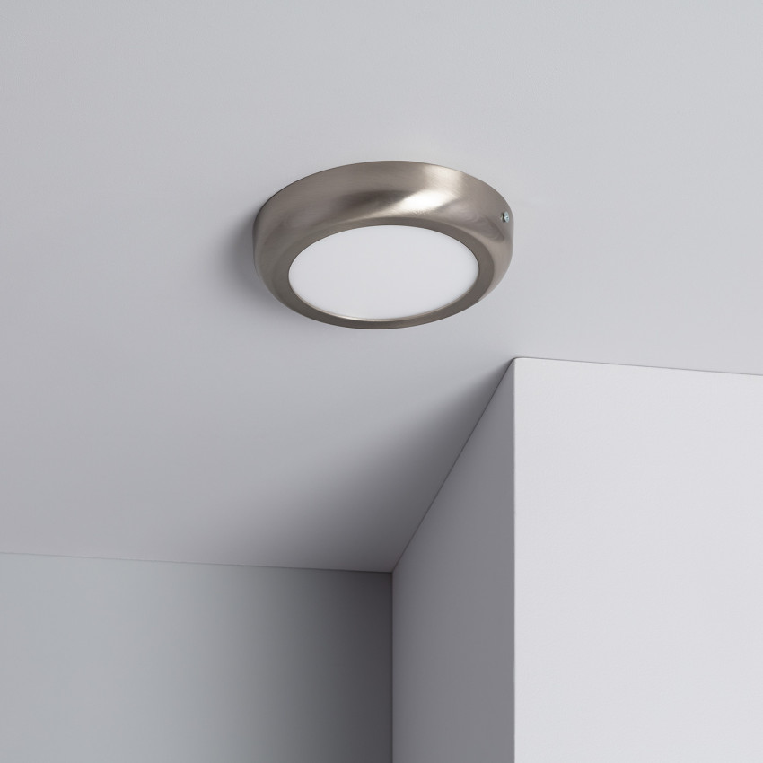 LED Deckenleuchte 12W Rund Design Silber Ø175 mm