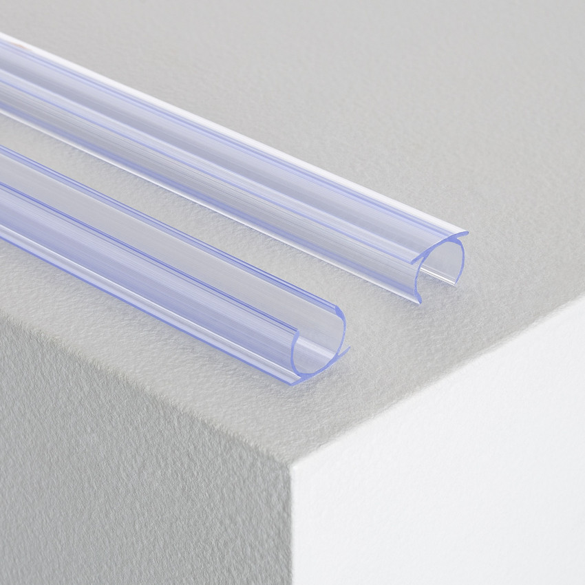 Befestigungsprofil 1m aus PVC für LED-Streifen Neon Flex Rund 360 Einfarbig