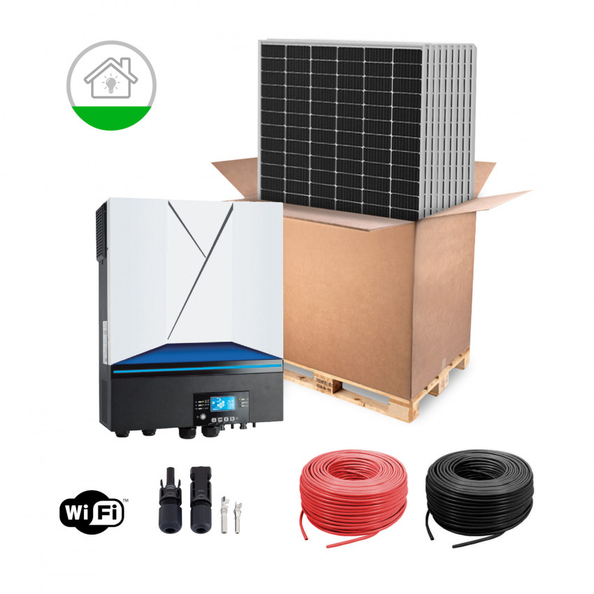 Photovoltaik-Kit für Netzunabhängige autarke Häuser AXPERT Erfordert Batterie Einphasig 3-7 kW RISEN Panel