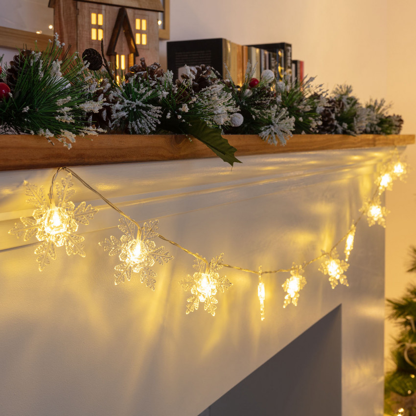 LED-Girlande mit Batterie Snowy 1,2 m