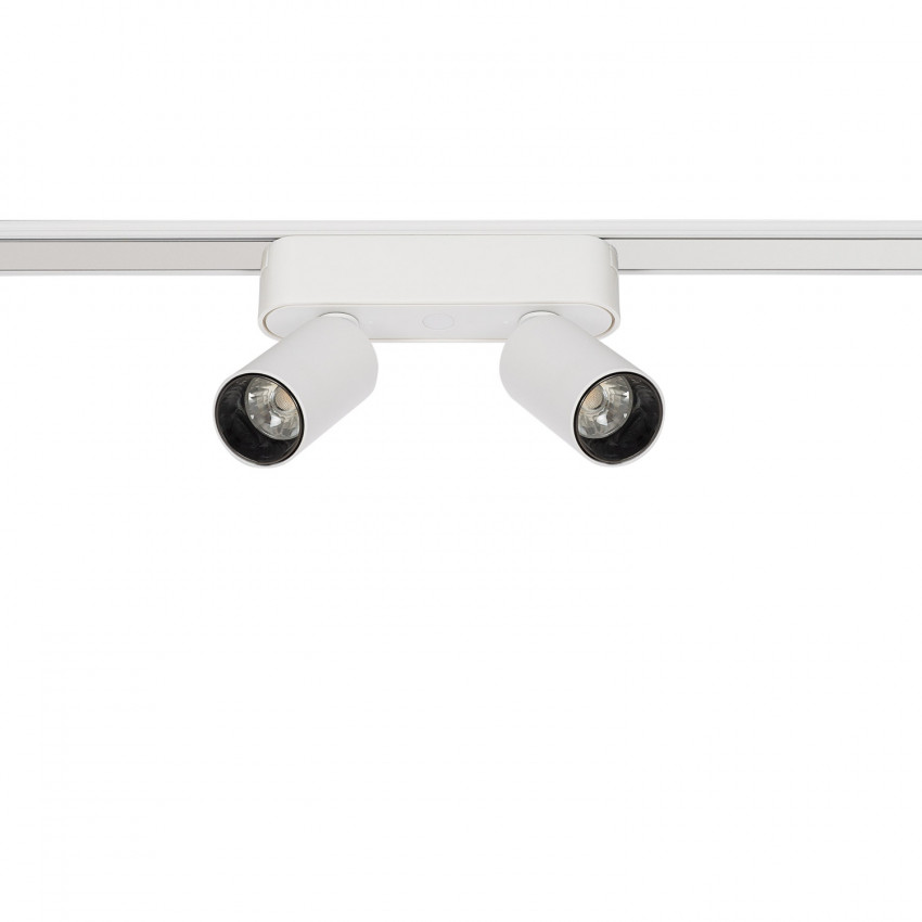 LED-Strahler Doppelt für 1-Phasenmagnetschiene 25mm Super Slim 10W 48V CRI90 Weiss UGR16