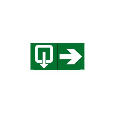 Hinweisschild Allgemeiner Ausgang LEGRAND 661671 - Grün