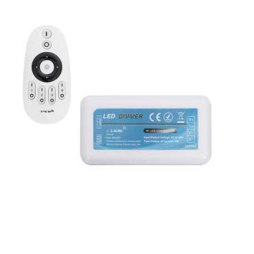 Controller Dimmer Einfarbig 12/24V DC mit Fernbedienung RF 4 Zonen -